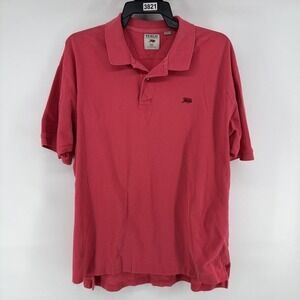 Perlis Polo Shirt Mens 2XL Pink Authentic Crawfish Cotton Pique Made Peru Logo